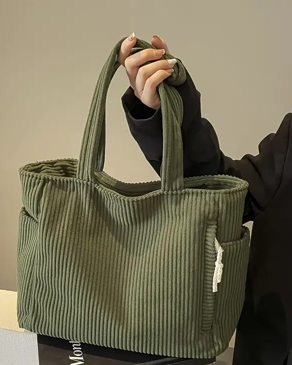 Lysiana Tilda |  Textured Tote with Cord Detail