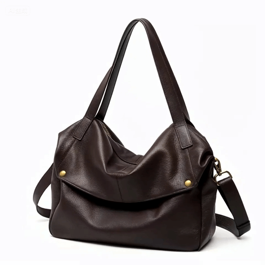 Lysiana | Retro Genuine Leather Minimalist Tote