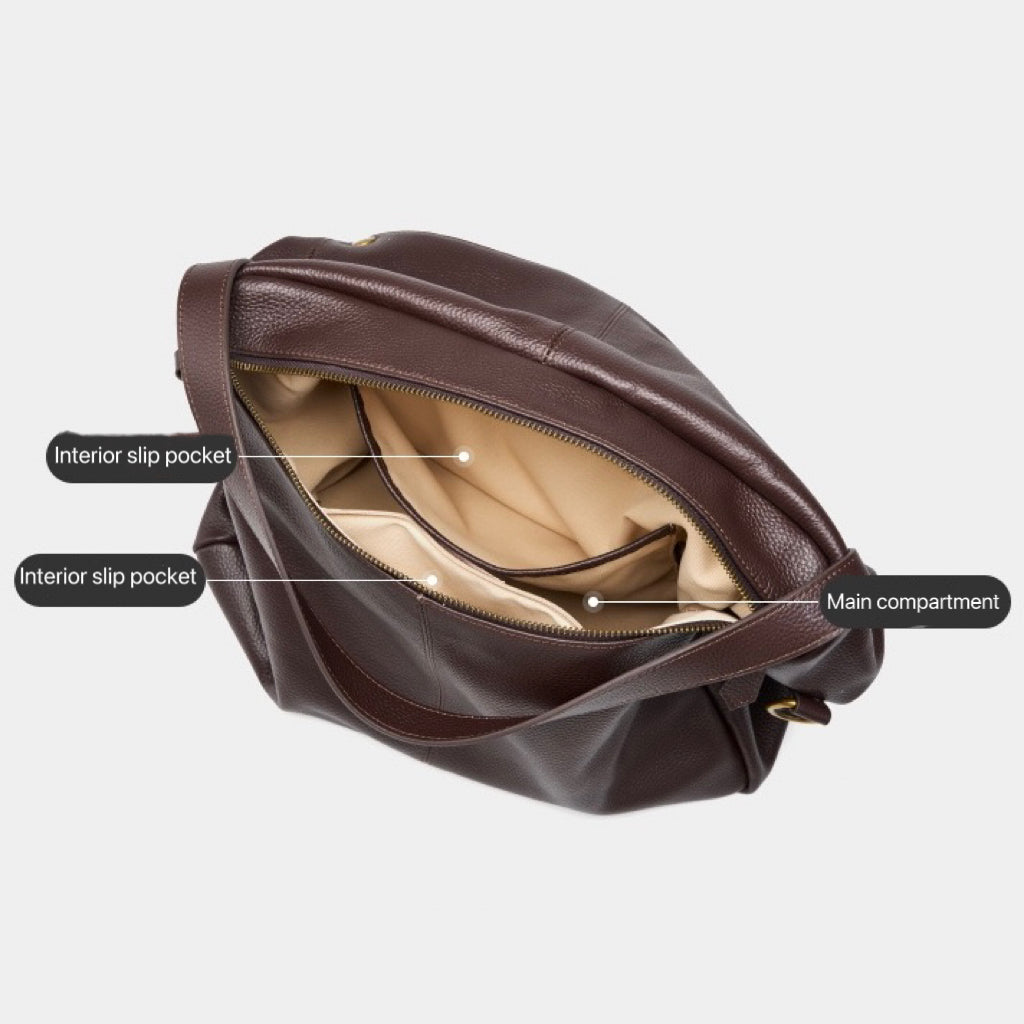Lysiana | Retro Genuine Leather Minimalist Tote
