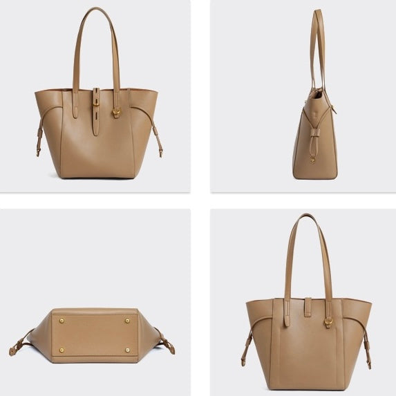 Lysiana | Vintage Lock Leather Tote