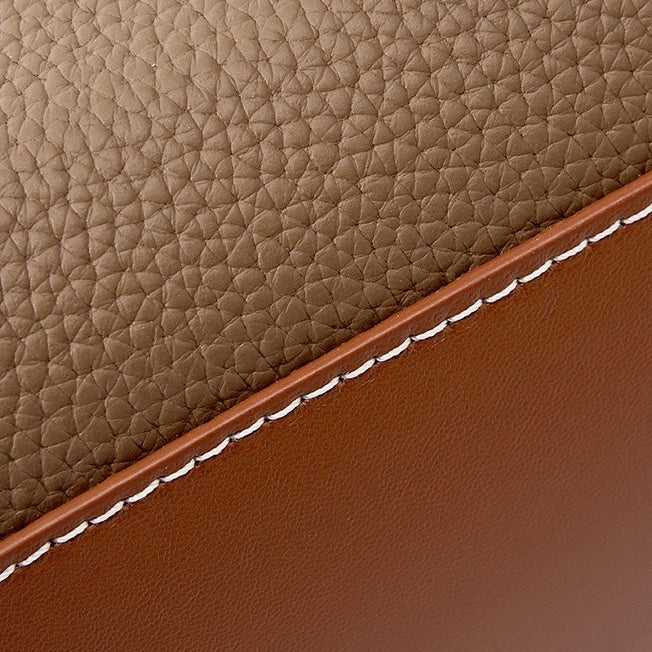 Lysiana | Structured Leather Top Handle Bag