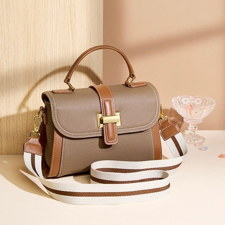 Lysiana | Structured Leather Top Handle Bag