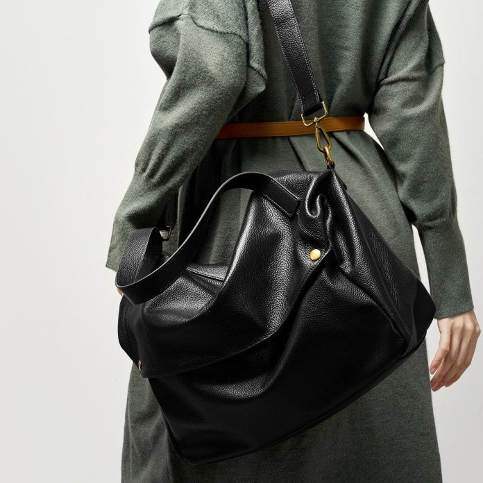 Lysiana | Retro Genuine Leather Minimalist Tote