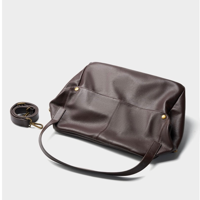 Lysiana | Retro Genuine Leather Minimalist Tote