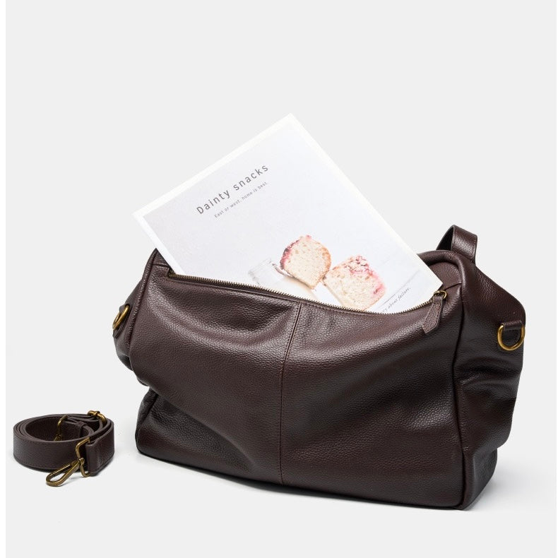 Lysiana | Retro Genuine Leather Minimalist Tote