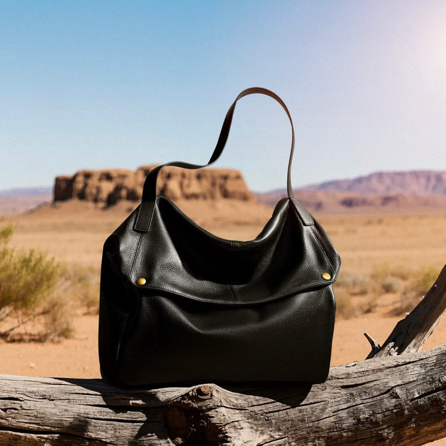Lysiana | Retro Genuine Leather Minimalist Tote