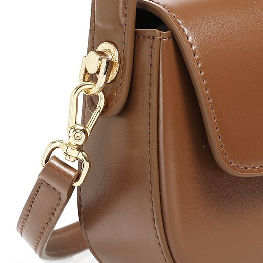 Lysiana | Genuine Leather Baguette Shoulder Bag