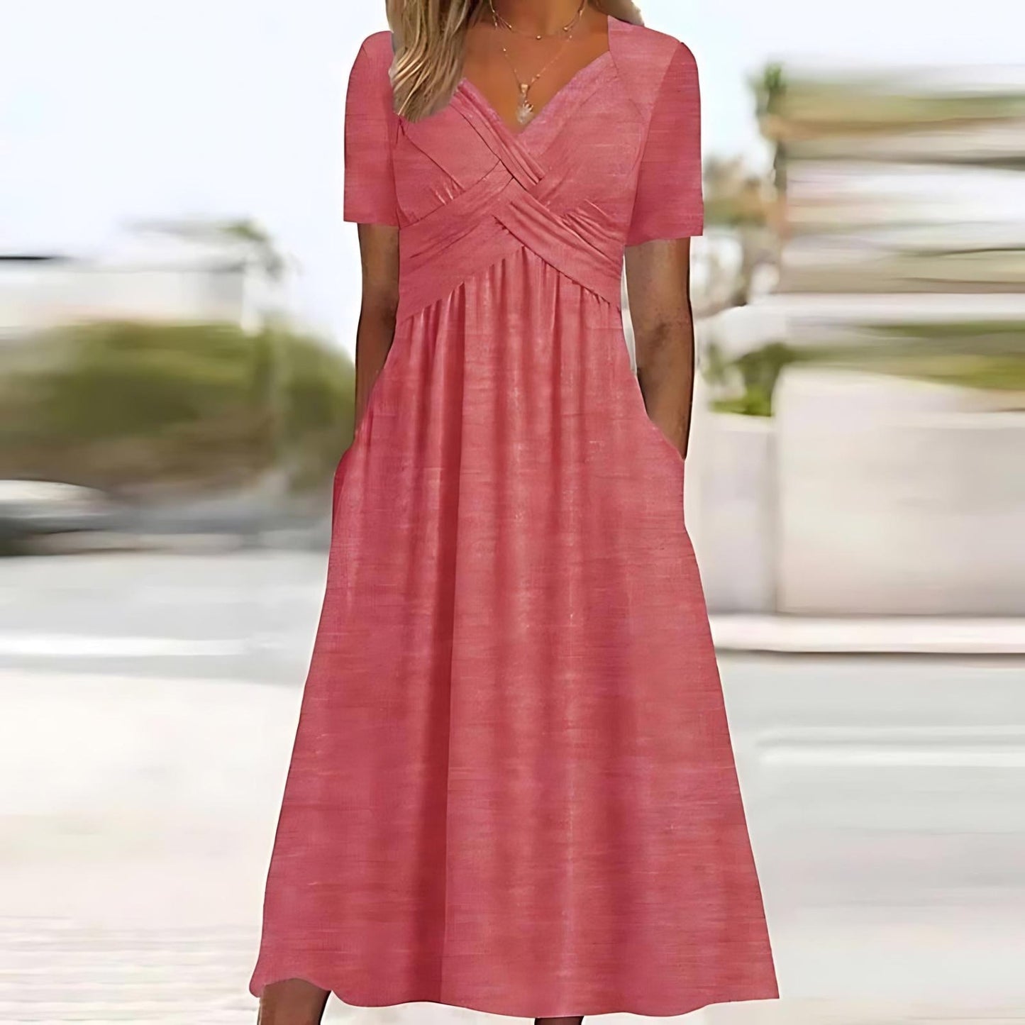 Mila™ - Elegant Midi Dress with Tummy Coverage