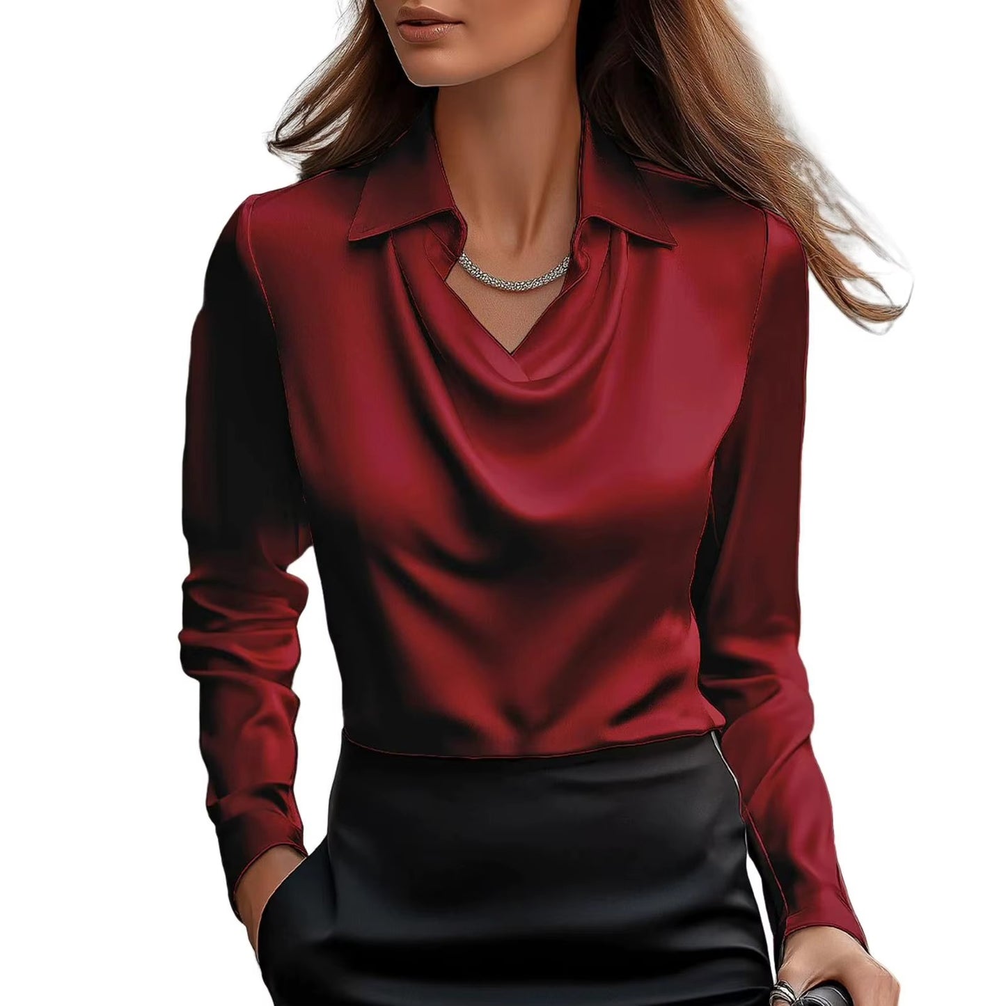 Aurelia | Elegant Drape Blouse