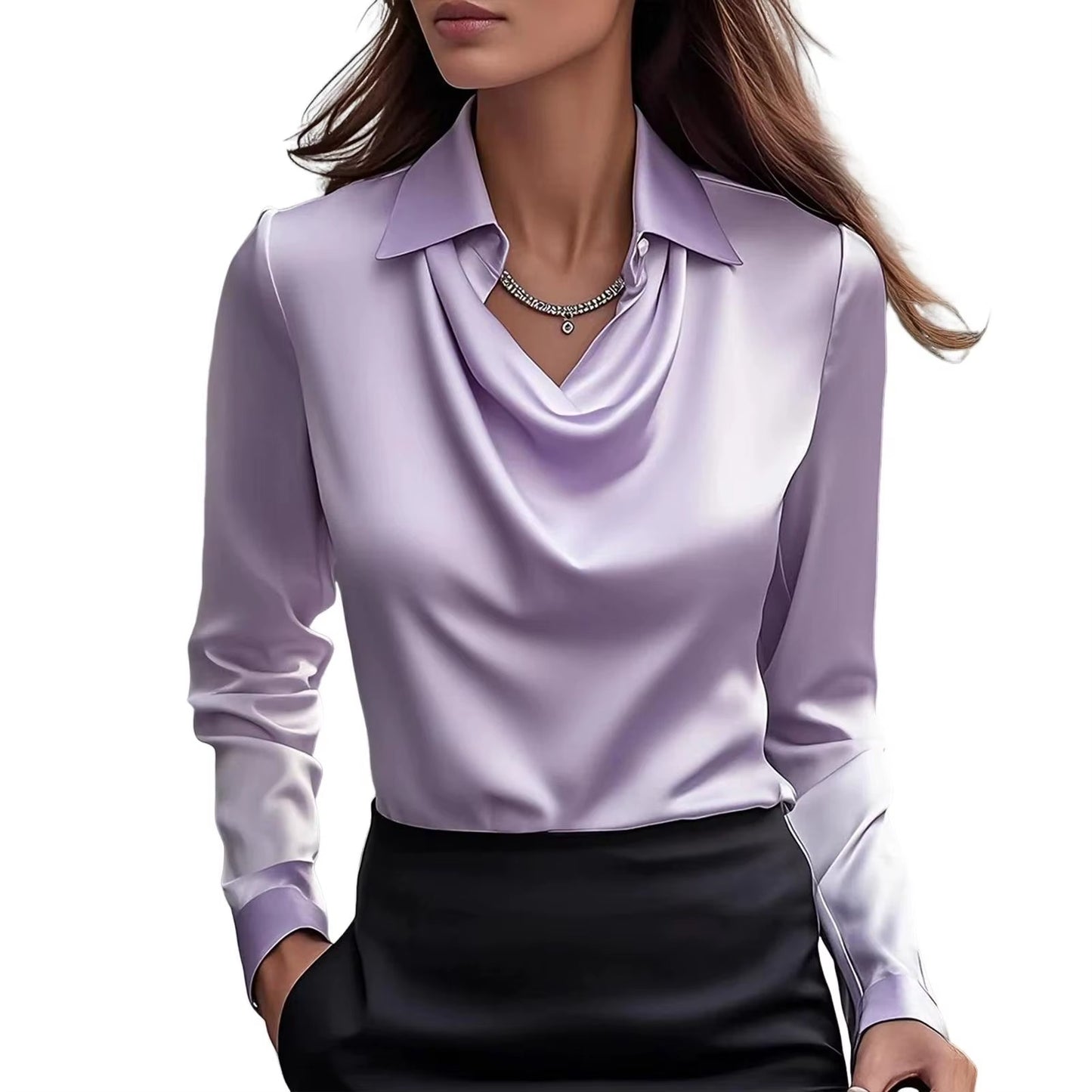 Aurelia | Elegant Drape Blouse