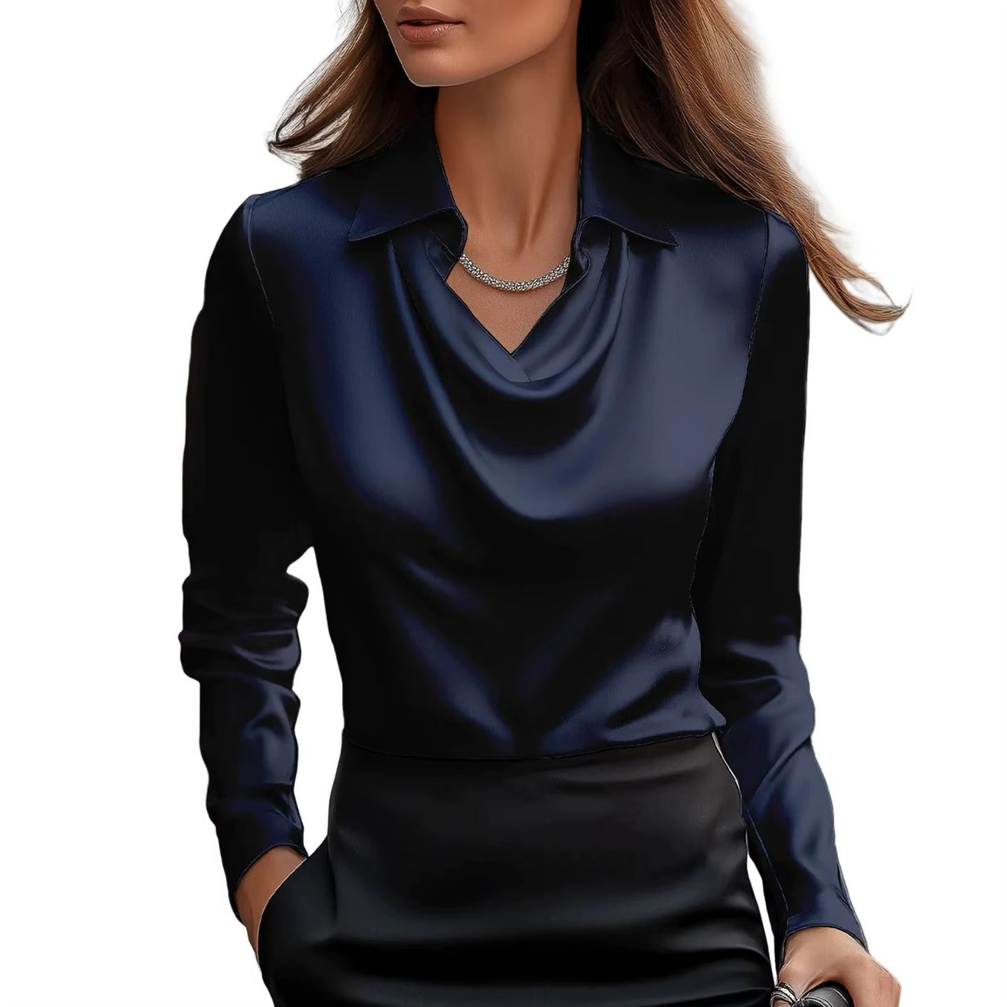 Aurelia | Elegant Drape Blouse
