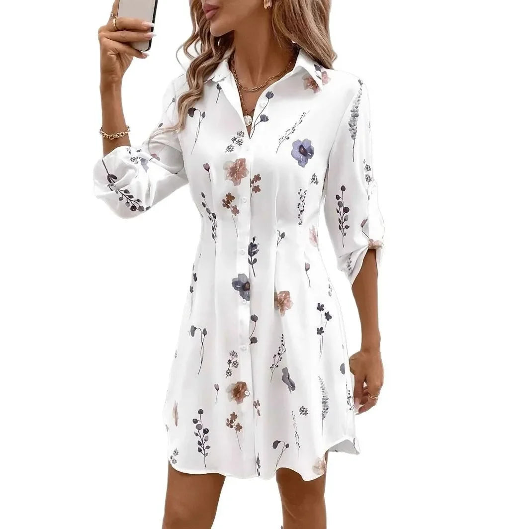 Valeria | Timeless Long-Sleeve Floral Dress