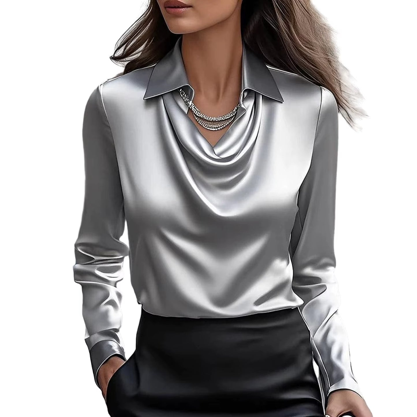Aurelia | Elegant Drape Blouse