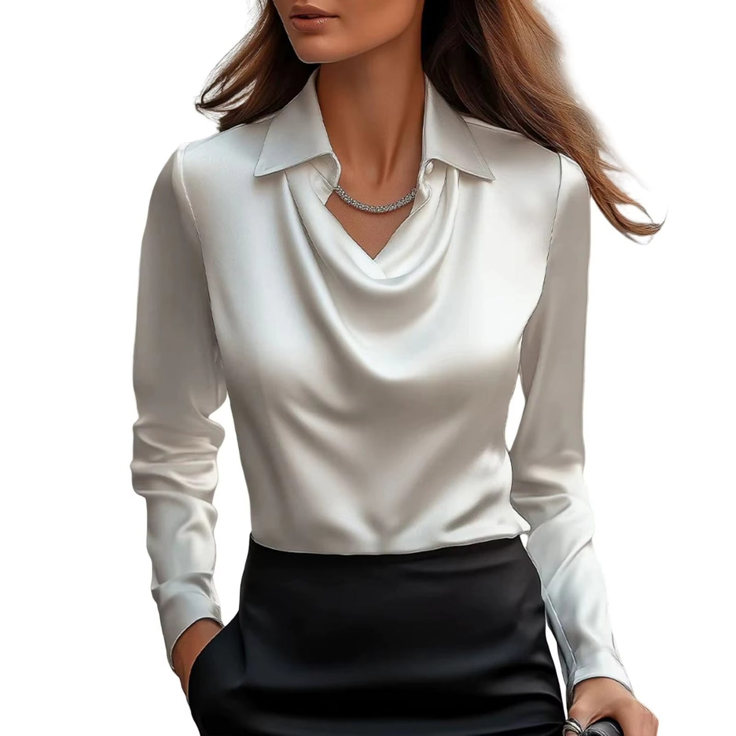 Aurelia | Elegant Drape Blouse
