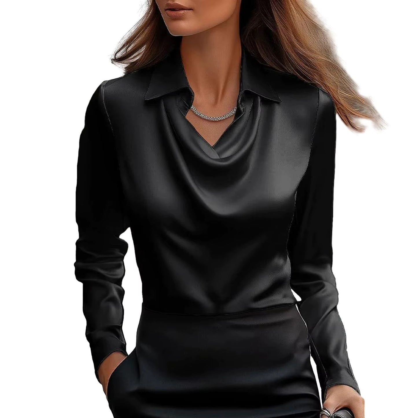 Aurelia | Elegant Drape Blouse