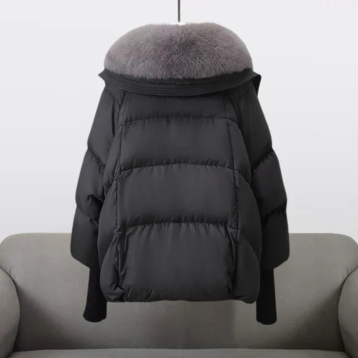Felicia - Luxurious puffer jacket with faux fur collar