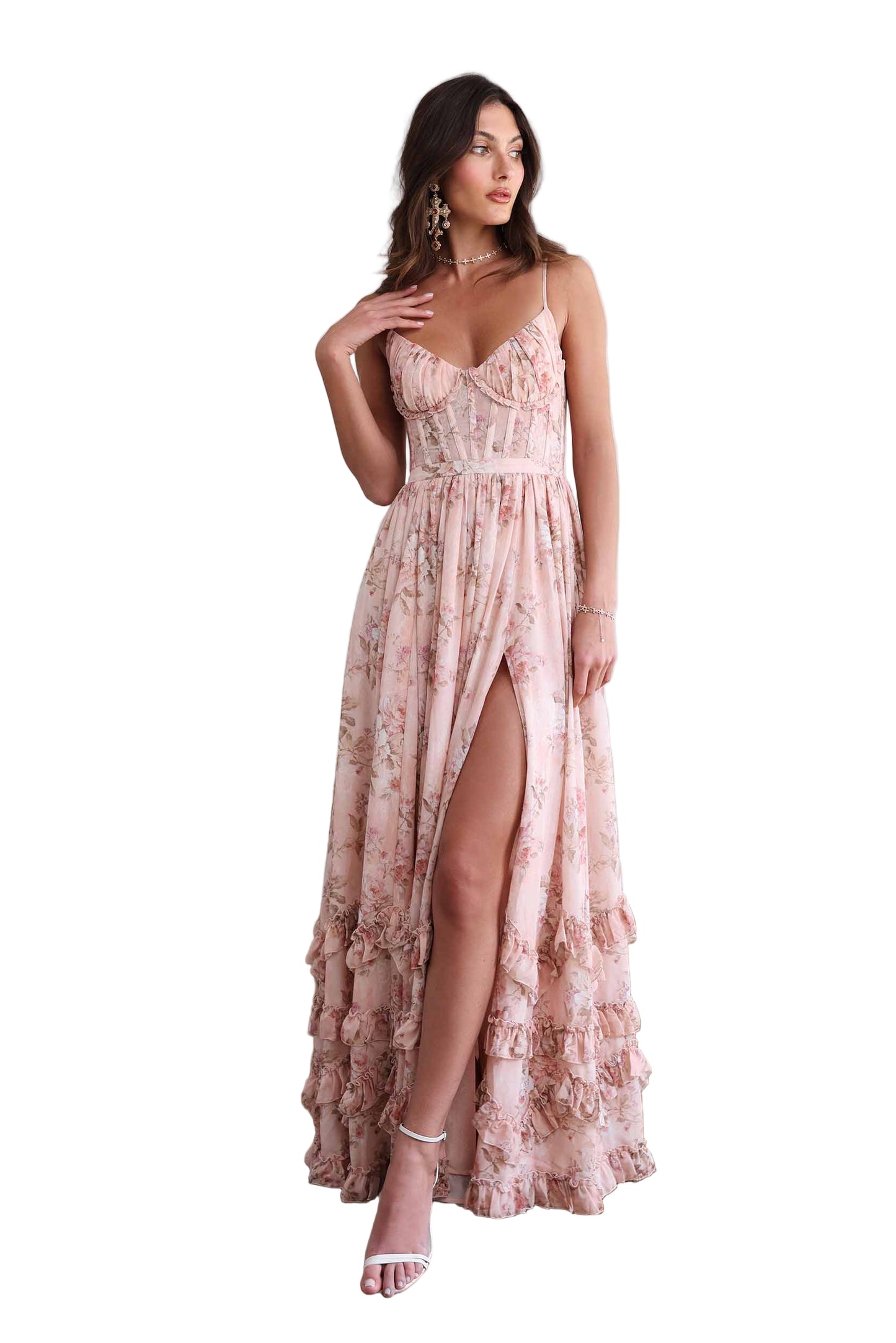Sonia | Romantic Floral Midi Dress