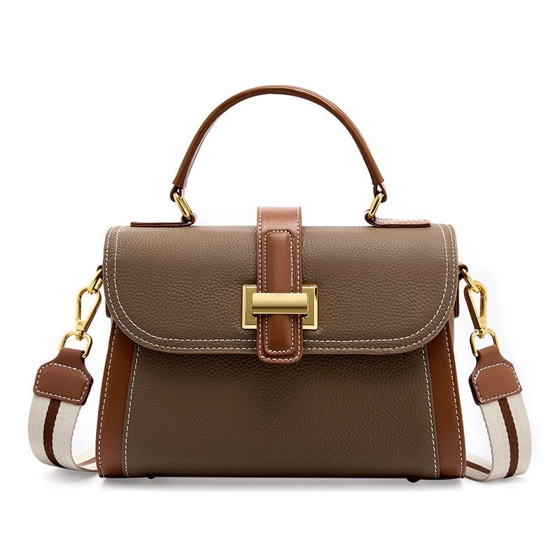Lysiana | Structured Leather Top Handle Bag