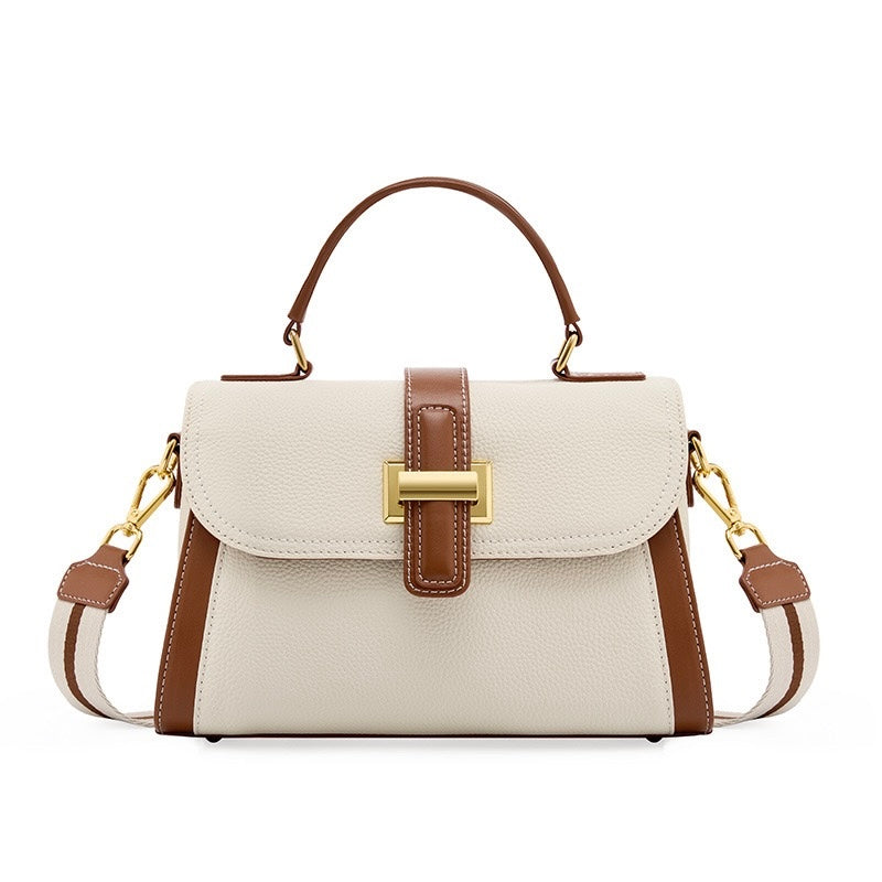 Lysiana | Structured Leather Top Handle Bag