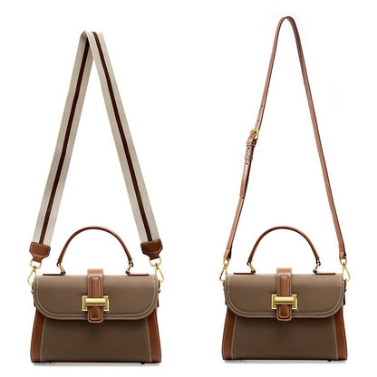 Lysiana | Structured Leather Top Handle Bag
