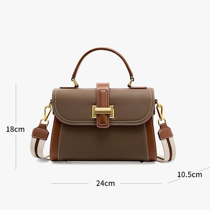 Lysiana | Structured Leather Top Handle Bag