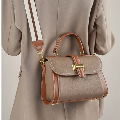 Lysiana | Structured Leather Top Handle Bag