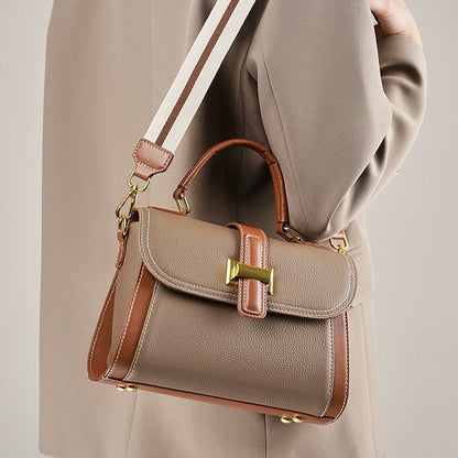 Lysiana | Structured Leather Top Handle Bag