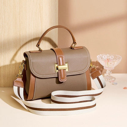 Lysiana | Structured Leather Top Handle Bag