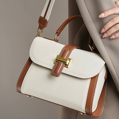 Lysiana | Structured Leather Top Handle Bag