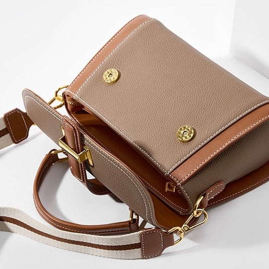 Lysiana | Structured Leather Top Handle Bag