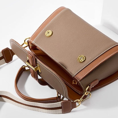 Lysiana | Structured Leather Top Handle Bag