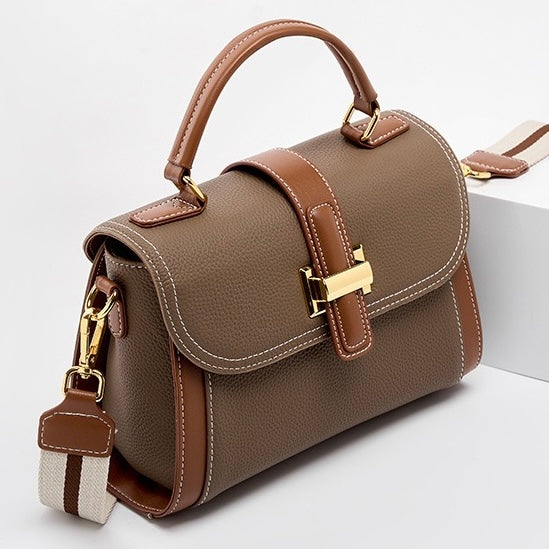 Lysiana | Structured Leather Top Handle Bag