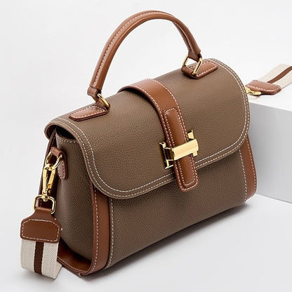 Lysiana | Structured Leather Top Handle Bag