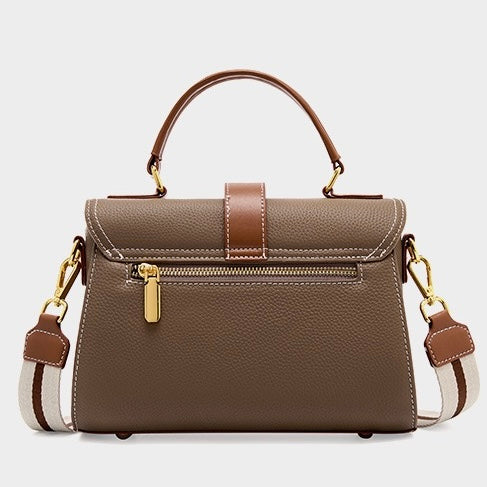 Lysiana | Structured Leather Top Handle Bag