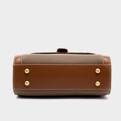 Lysiana | Structured Leather Top Handle Bag