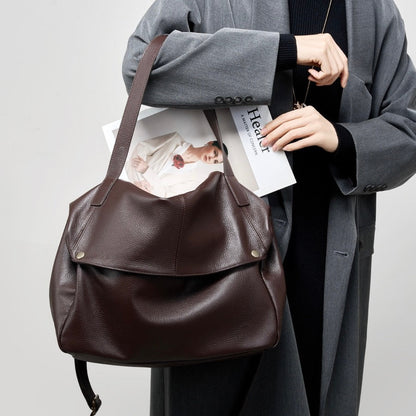 Lysiana | Retro Genuine Leather Minimalist Tote