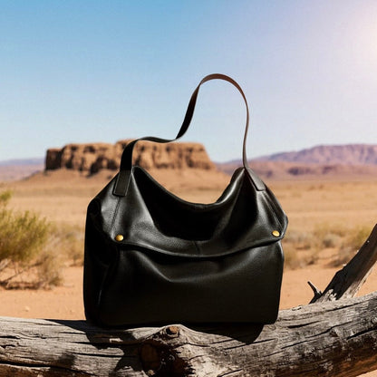 Lysiana | Retro Genuine Leather Minimalist Tote