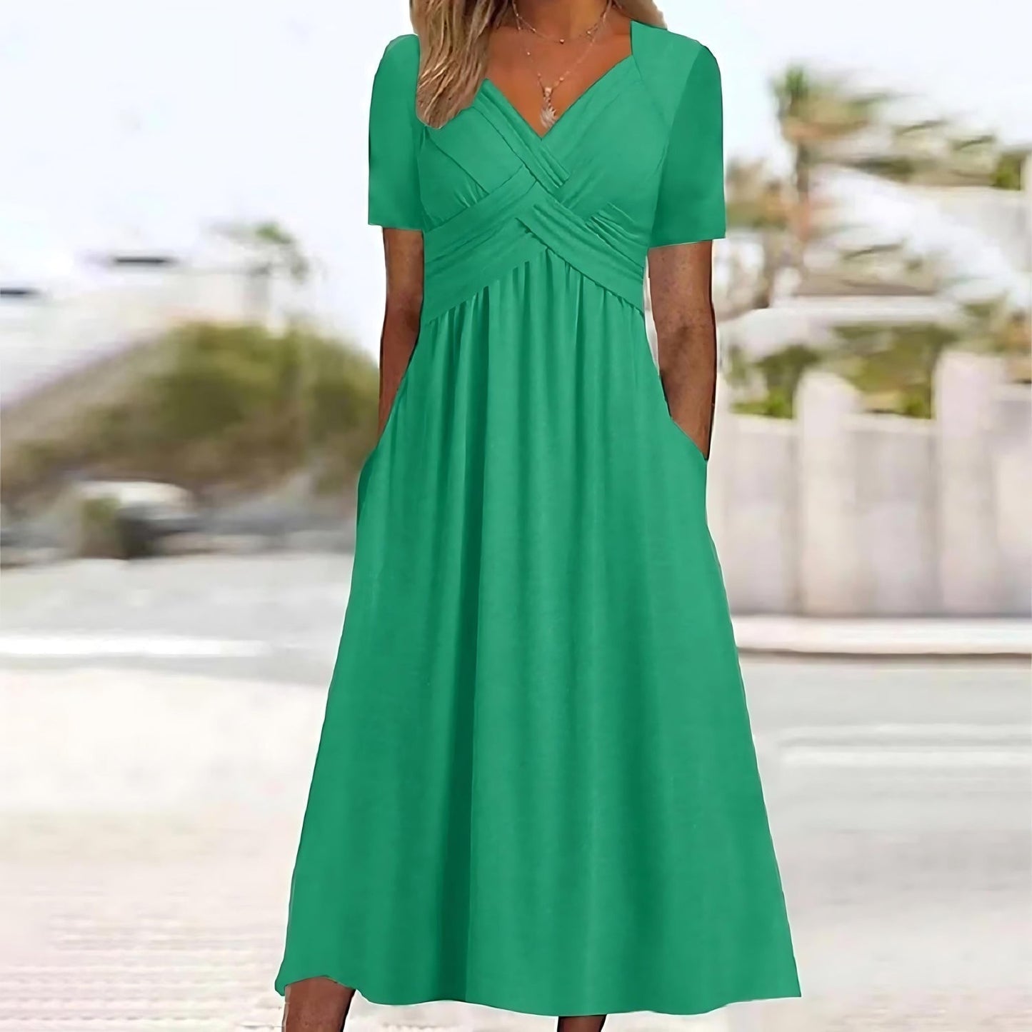 Mila™ - Elegant Midi Dress with Tummy Coverage