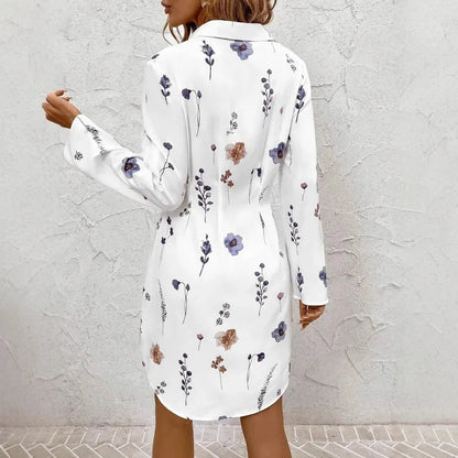 Valeria | Timeless Long-Sleeve Floral Dress