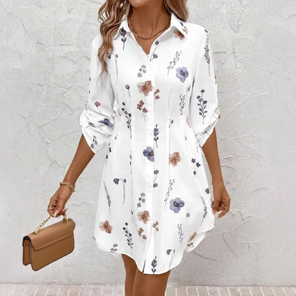 Valeria | Timeless Long-Sleeve Floral Dress
