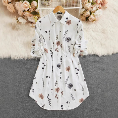 Valeria | Timeless Long-Sleeve Floral Dress