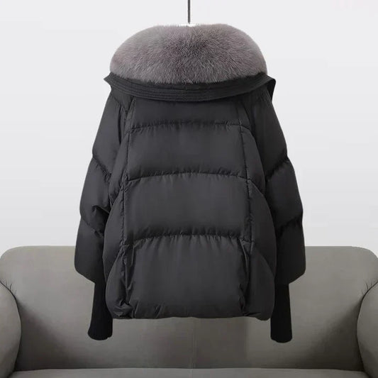 Felicia - Luxurious puffer jacket with faux fur collar