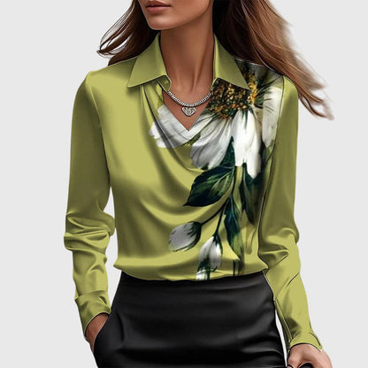 Aurelia | Elegant Drape Blouse