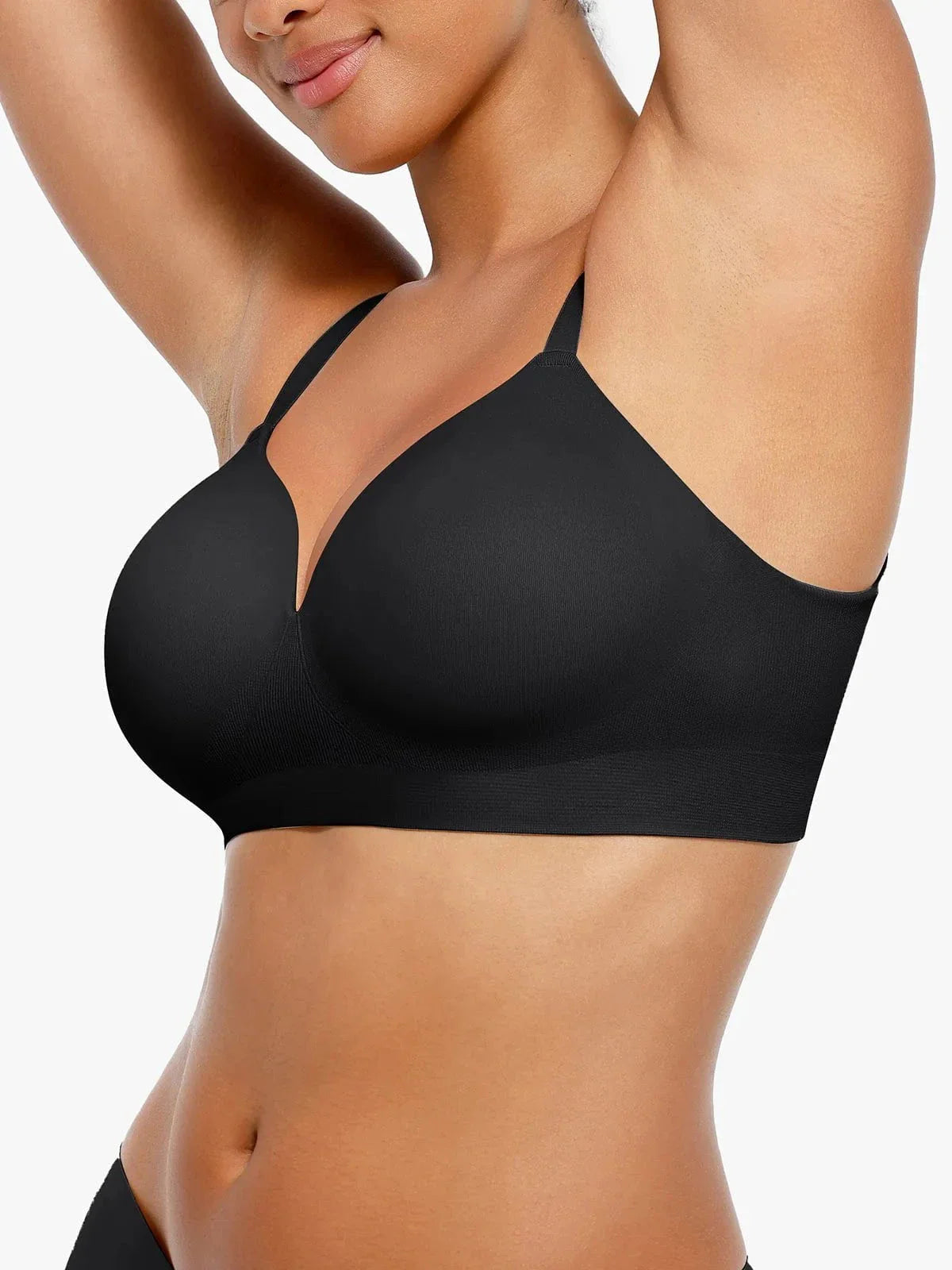 Seamless Wireless V-Neck Push-Up Bra