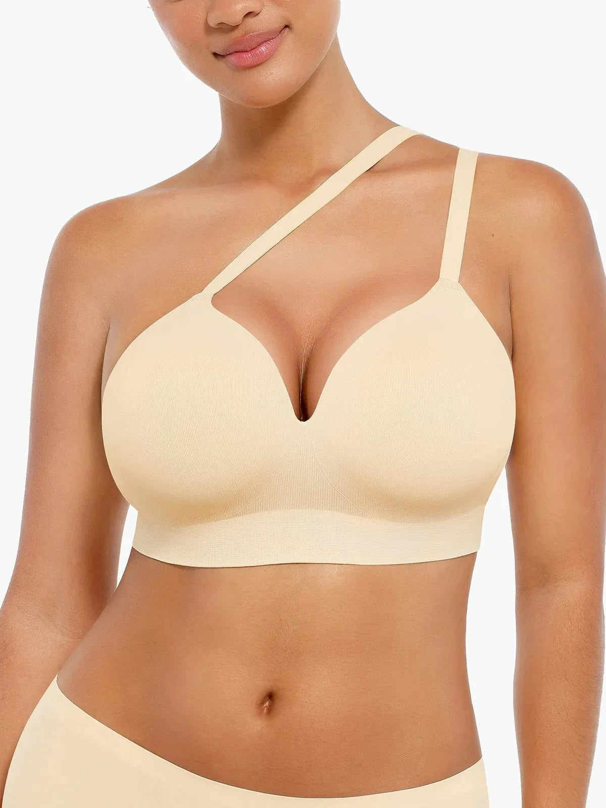 Seamless Wireless V-Neck Push-Up Bra