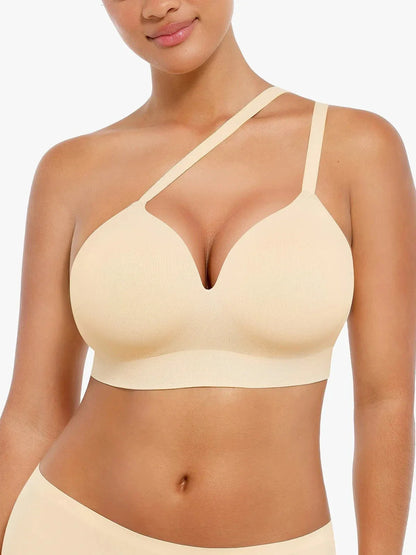 Seamless Wireless V-Neck Push-Up Bra