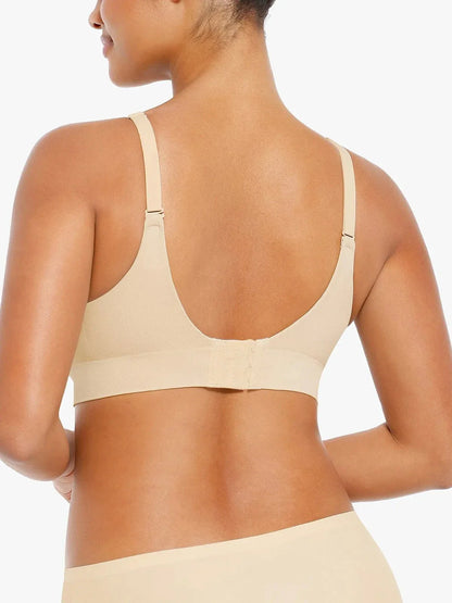 Seamless Wireless V-Neck Push-Up Bra